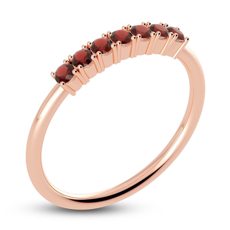 Main Image 2 of Juliette Maison Natural Garnet Half Eternity Ring 10K Rose Gold