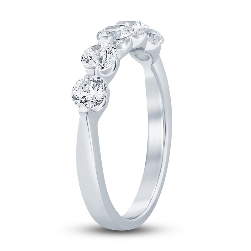 Main Image 2 of Diamond Anniversary Band 1 ct tw Round 14K White Gold