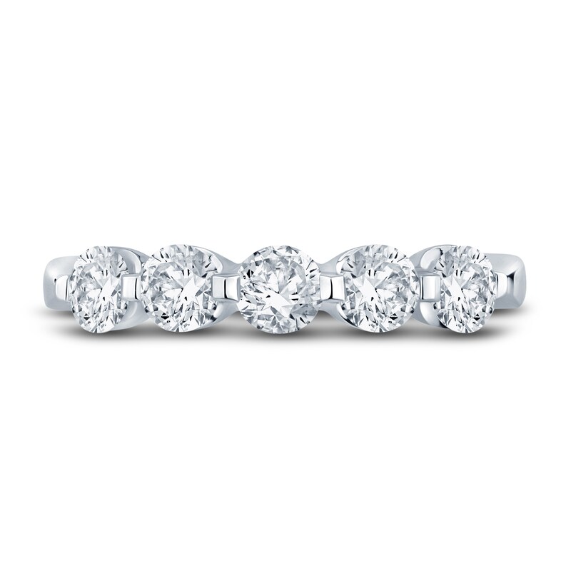Main Image 3 of Diamond Anniversary Band 1 ct tw Round 14K White Gold