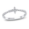 Thumbnail Image 1 of Diamond Cross Ring 1/5 ct tw Round 10K White Gold