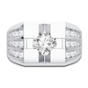 Thumbnail Image 3 of Men's Lab-Grown Diamond Ring 2 ct tw Round 14K White Gold