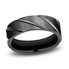 Thumbnail Image 1 of Swirl Wedding Band Black Titanium 7.0mm