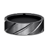 Thumbnail Image 3 of Swirl Wedding Band Black Titanium 7.0mm