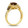 Thumbnail Image 2 of Le Vian Natural Chocolate Quartz Ring 1/2 ct tw Diamonds Round 14K Honey Gold