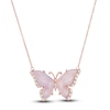 Thumbnail Image 0 of Le Vian Diamond Butterfly Necklace 1/5 ct tw Round 14K Strawberry Gold 19"