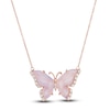 Thumbnail Image 1 of Le Vian Diamond Butterfly Necklace 1/5 ct tw Round 14K Strawberry Gold 19"