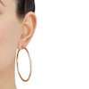 Thumbnail Image 3 of Tube Hoop Earrings 10K Yellow Gold 50mm