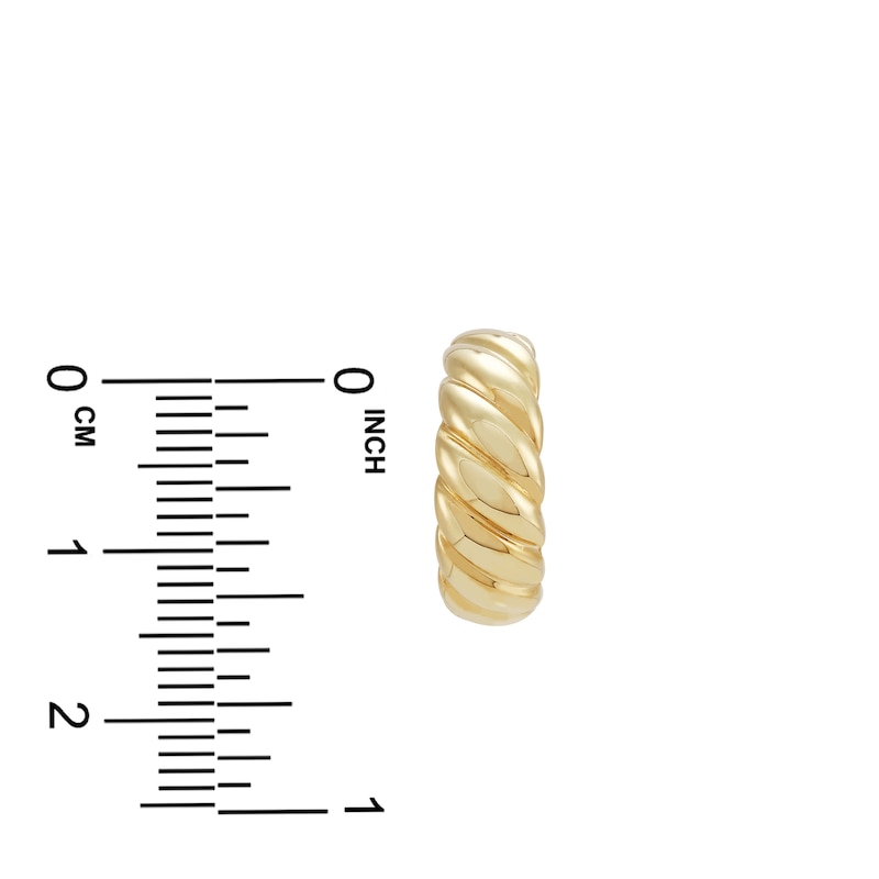 Hollow Hoop Earrings 10K Yellow Gold 16mm