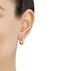 Hollow Hoop Earrings 10K Yellow Gold 16mm