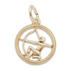 Sagittarius-Arc Charm 14K Yellow Gold