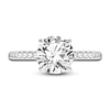 Thumbnail Image 2 of Lab-Created Diamond Engagement Ring 2-1/4 ct tw Round 14K White Gold