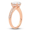 Thumbnail Image 2 of Lab-Created Diamond Engagement Ring 2-1/3 ct tw Pear/Round 14K Rose Gold
