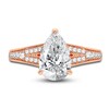 Thumbnail Image 3 of Lab-Created Diamond Engagement Ring 2-1/3 ct tw Pear/Round 14K Rose Gold