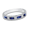 Thumbnail Image 1 of Kirk Kara Diamond & Blue Sapphire Wedding Band 1/20 ct tw Round Platinum
