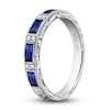 Thumbnail Image 2 of Kirk Kara Diamond & Blue Sapphire Wedding Band 1/20 ct tw Round Platinum