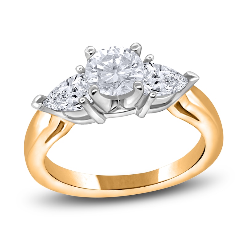 Main Image 1 of Diamond Engagement Ring 1 ct tw Round 14K Two-Tone Gold