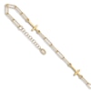 Thumbnail Image 1 of High-Polish Cross Link Anklet 14K Yellow Gold 9"