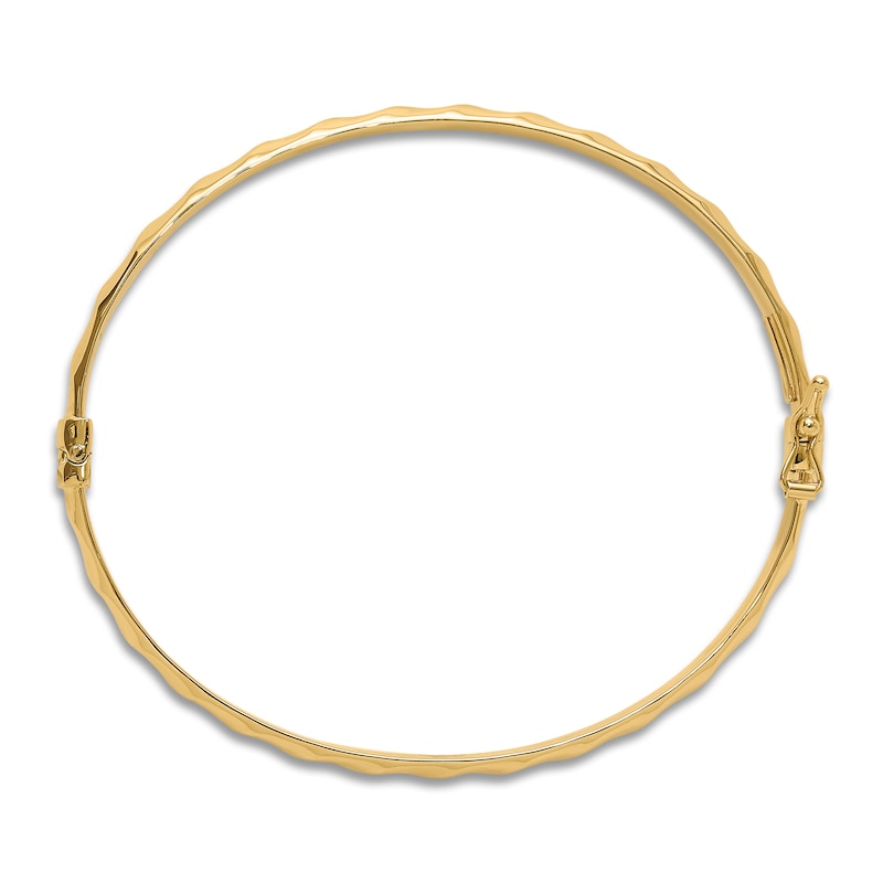 Twisted Bangle Bracelet 10K Yellow Gold 7.5"