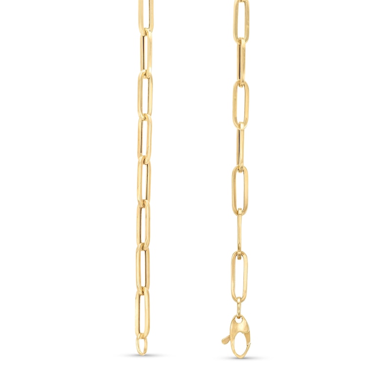 Main Image 3 of Kallati Diamond Paperclip Necklace 3/4 ct tw Round/Baguette 14K Yellow Gold 16"