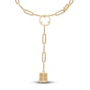 Thumbnail Image 4 of Kallati Diamond Paperclip Necklace 3/4 ct tw Round/Baguette 14K Yellow Gold 16"