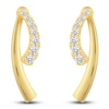 Thumbnail Image 3 of Diamond Drop Dangle Earring/Jacket 1/4 ct tw Round 14K Yellow Gold