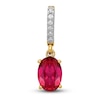Thumbnail Image 1 of Natural Ruby Pendant Charm Diamond Accents 14K Yellow Gold