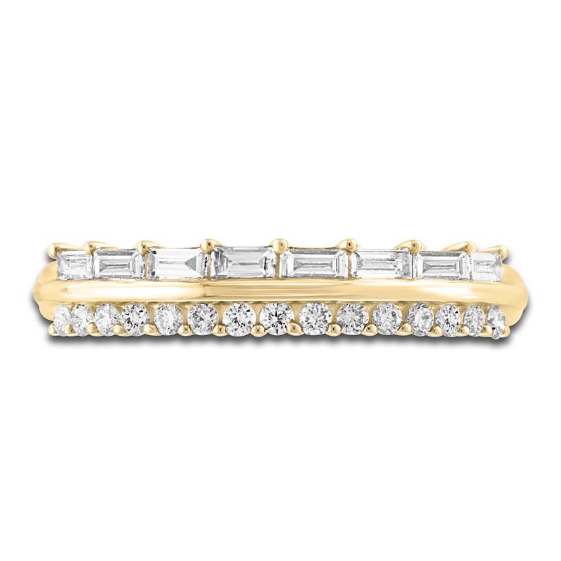Main Image 3 of LALI Jewels Diamond Ring 3/8 ct tw Round/Baguette 14K Yellow Gold