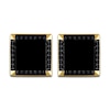 Thumbnail Image 1 of 1933 by Esquire Men's Lab-Created Onyx & Natural Black Spinel Stud Earrings 18K Yellow Gold-Plated Sterling Silver