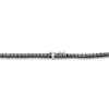 Thumbnail Image 3 of Men's Black Diamond Tennis Necklace 2 ct tw Round 14K White Gold 24"