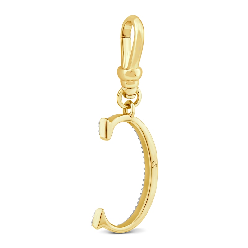 Main Image 2 of Charm'd by Lulu Frost Diamond Letter C Charm 1/15 ct tw Pavé Round 10K Yellow Gold