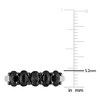 Thumbnail Image 4 of Black Diamond 5-Stone Ring 1-1/4 ct tw Oval 14K White Gold