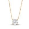 Thumbnail Image 0 of Lab-Created Diamond Solitaire Necklace 2 ct tw Round 14K Yellow Gold 19" (SI2/F)