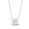 Thumbnail Image 1 of Lab-Grown Diamond Solitaire Necklace 2 ct tw Round 14K Yellow Gold 19" (SI2/F)