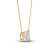 Thumbnail Image 1 of Lab-Created Diamond Solitaire Necklace 2 ct tw Round 14K Yellow Gold 19" (SI2/F)