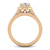 Thumbnail Image 2 of Diamond Halo Bridal Set 2 ct tw Pear/Round 14K Rose Gold