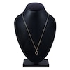 Thumbnail Image 3 of Natural Rhodolite Garnet Pendant Necklace 1/6 ct tw Diamonds 10K Yellow Gold