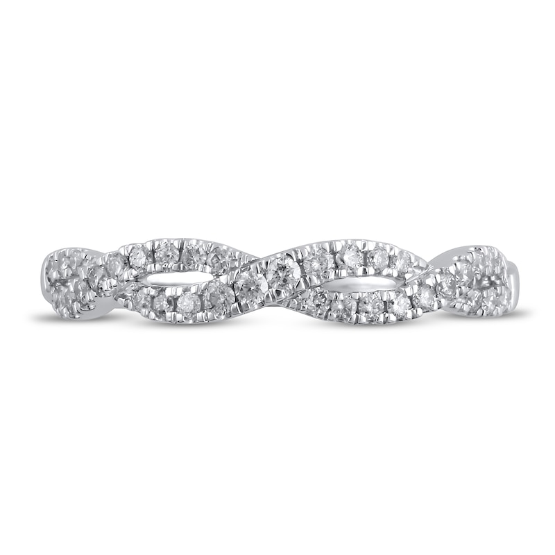 Diamond Twist Anniversary Band 1/4 ct tw Round 14K White Gold