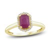 Thumbnail Image 1 of Natural Ruby Ring 1/10 ct tw Diamonds 14K Yellow Gold