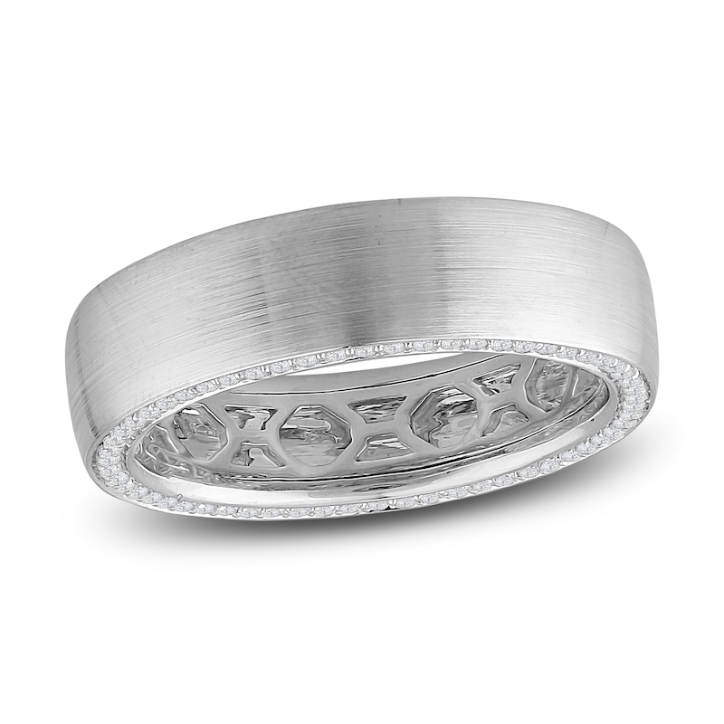 Main Image 1 of Men's Diamond Band 5/8 ct tw Round 14K White Gold 6.0mm