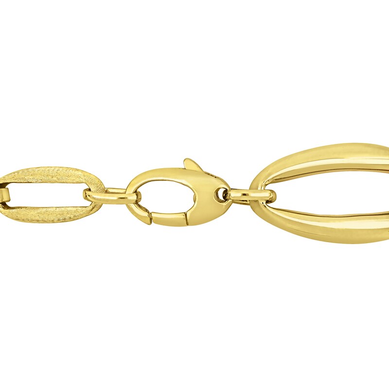 High-Polish Oval Link Bracelet 14K Yellow Gold 7.5"