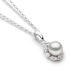 Thumbnail Image 3 of Yoko London Freshwater Cultured Pearl Pendant Necklace 1/8 ct tw 18K White Gold 18"