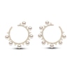 Thumbnail Image 1 of Yoko London Akoya Cultured Pearl Earrings 5/8 ct tw Diamonds 18K Yellow Gold