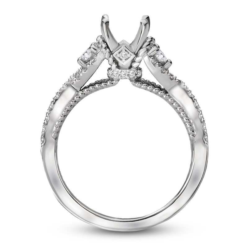 Main Image 2 of Diamond Engagement Ring Setting 1/2 ct tw Round Platinum
