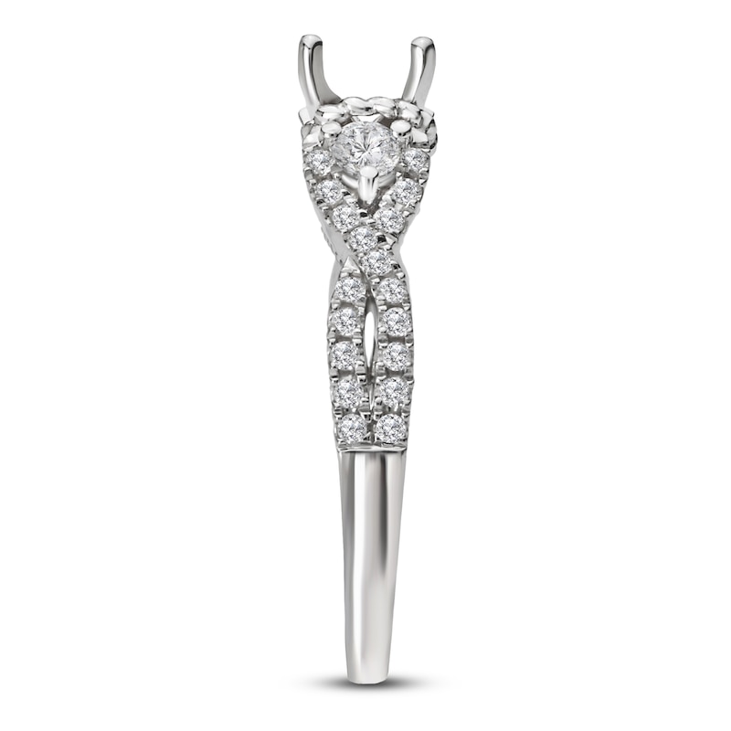 Main Image 3 of Diamond Engagement Ring Setting 1/2 ct tw Round Platinum
