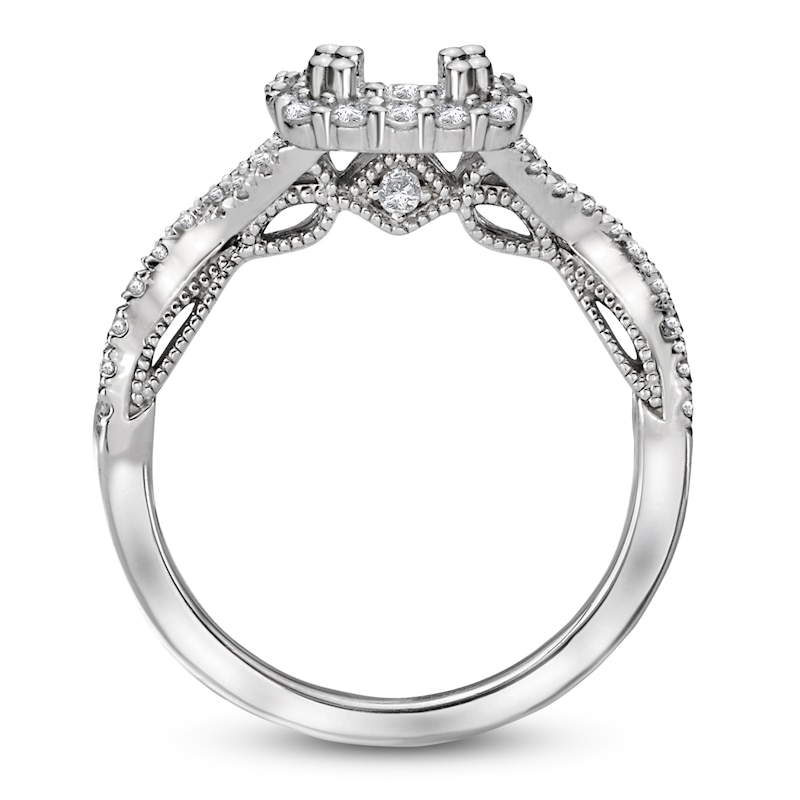 Diamond Engagement Ring Setting 1/2 ct tw Round Platinum