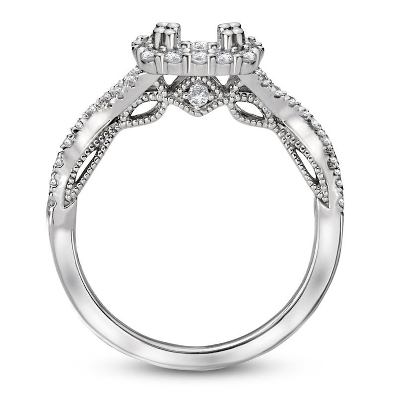 Main Image 2 of Diamond Engagement Ring Setting 1/2 ct tw Round Platinum