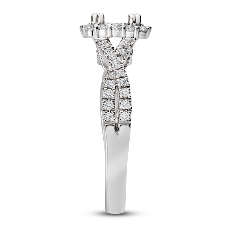 Main Image 3 of Diamond Engagement Ring Setting 1/2 ct tw Round Platinum