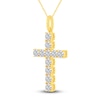 Thumbnail Image 2 of Diamond Cross Pendant Necklace 1-1/4 ct tw 14K Yellow Gold