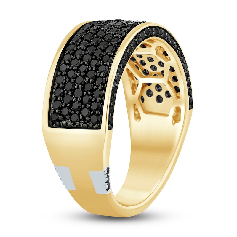 Main Image 2 of Pnina Tornai Men's Black Diamond Ring 1-1/2 ct tw 14K Yellow Gold