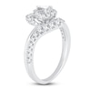 Thumbnail Image 2 of Pear & Round-Cut Diamond Bypass Ring 3/4 ct tw 14K White Gold